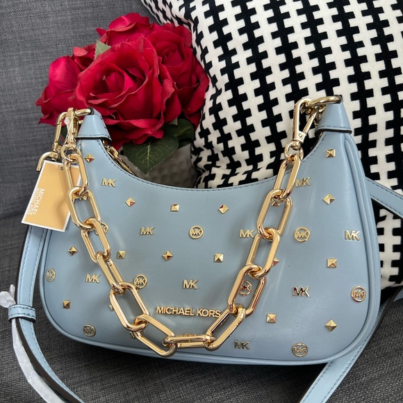 NWT MICHAEL KORS CORA MEDIUM ZIP POUCHETTE CROSSBODY BAG - Picture 1 of 8